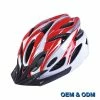 Unbranded Casque De Vélo Rouge + Blanc Casque De Vélo De Montagne Casque D’une Seule Pièce