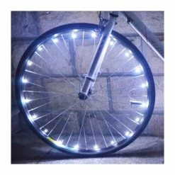 1pcs White -Lumières De Roue De Vélo 20 LED Clignotant Rayons Lumières Décoration De Vélo Lumière Vélo D'avertissement D - Avis / Test