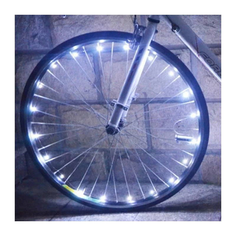 1pcs White -Lumières De Roue De Vélo 20 LED Clignotant Rayons Lumières Décoration De Vélo Lumière Vélo D'avertissement D - Avis / Test 1 1pcs White -Lumières De Roue De Vélo 20 LED Clignotant Rayons Lumières Décoration De Vélo Lumière Vélo D'avertissement D - Avis / Test