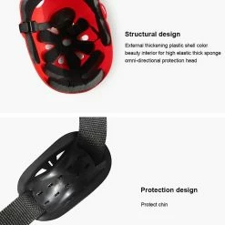 BESTORE Casque Pour Enfants Équipement De Protection 7 Pièces Pour 3-12 Ans * Rouge -Chargeur vélo électrique Basprix 202737090 max