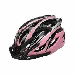 Unbranded Casques De Vélo Vélo Adulte Vélo VTT Hommes Dames Casque De Sécurité Réglable (Rose Et Noir)
