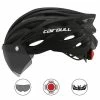 Unbranded Ultralight Cyclisme Casque De Sécurité Outdoor Moto Vélo Feu Arrière Casque Amovible Lentille Visière Mo