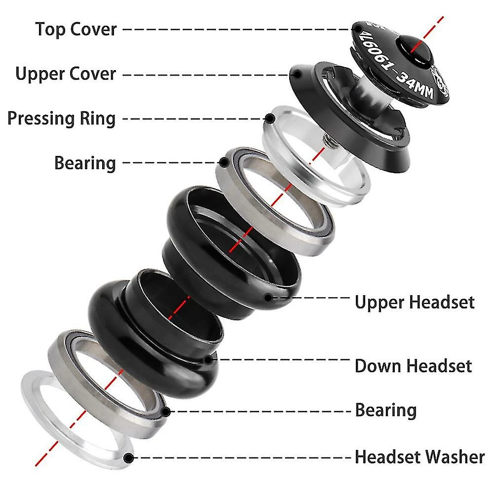 Unbranded Muqzi 1 1/8 « Casque Compatible Avec Tube Droit Non Fileté De 28,6 Mm, Or 3 Unbranded Muqzi 1 1/8 « Casque Compatible Avec Tube Droit Non Fileté De 28,6 Mm, Or – Image 3