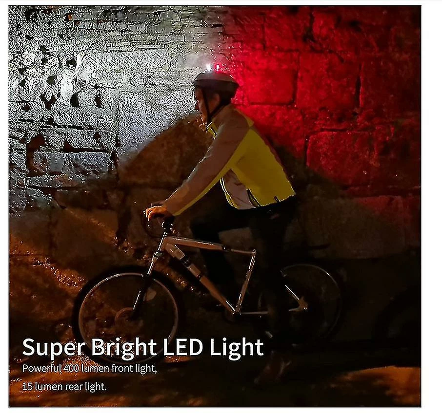 Unbranded Lumière De Casque De Vélo, Usb Rechargeable Double Avant Arrière Lumineux Lumière De Vélo, Ipx3 Lumière De Vélo Portable Résistant à L’eau Pour Tous Les Cyclistes De Route (noir) 4 Unbranded Lumière De Casque De Vélo, Usb Rechargeable Double Avant Arrière Lumineux Lumière De Vélo, Ipx3 Lumière De Vélo Portable Résistant à L’eau Pour Tous Les Cyclistes De Route (noir) – Image 4