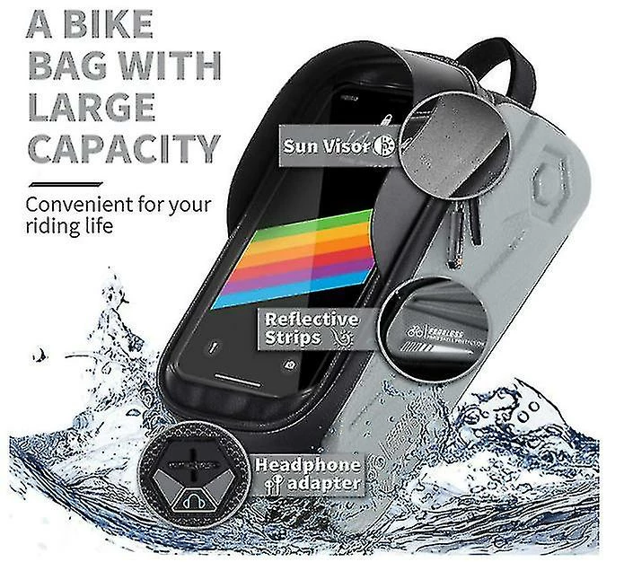 Unbranded Sac De Support De Téléphone De Vélo Grande Capacité Tpu écran Tactile Casque Trou Cyclisme Téléphone Montage Top Tube Pochette Accessoires De Vélo Pour Smartphone Moins De 7,0 '' 3 Unbranded Sac De Support De Téléphone De Vélo Grande Capacité Tpu écran Tactile Casque Trou Cyclisme Téléphone Montage Top Tube Pochette Accessoires De Vélo Pour Smartphone Moins De 7,0 '' – Image 3