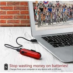 Unbranded Feu Arrière De Vélo Arrière 2 Pack, Ultra Lumineux Usb Rechargeables Feux Arrière De Vélo, Accessoires LED Rouges Haute Intensité S’adapte Sur N’importe Quel Vélo Ou Casque. Facile à Utiliser -Chargeur vélo électrique Basprix 642433554 max