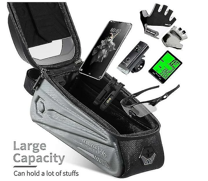 Unbranded Sac De Support De Téléphone De Vélo Grande Capacité Tpu écran Tactile Casque Trou Cyclisme Téléphone Montage Top Tube Pochette Accessoires De Vélo Pour Smartphone Moins De 7,0 '' 5 Unbranded Sac De Support De Téléphone De Vélo Grande Capacité Tpu écran Tactile Casque Trou Cyclisme Téléphone Montage Top Tube Pochette Accessoires De Vélo Pour Smartphone Moins De 7,0 '' – Image 5