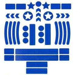 Unbranded 42pcs Autocollants Réfléchissants, Casque Réfléchissant Autocollants De Vélo Décalcomanies Réfléchissantes, Ruban Réfléchissant Pour Vélo, Autocollants De Sécurité Nocturnepourvélo, Fauteuils Roulants, Mot