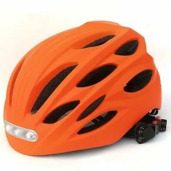Jiechannel Led Lampe Cyclisme Vélo Casque Smart Hommes Femmes Adulte Vélo Led Light Cap W / Phare Feu Arrière Pour Scooter Moto Cyclisme
