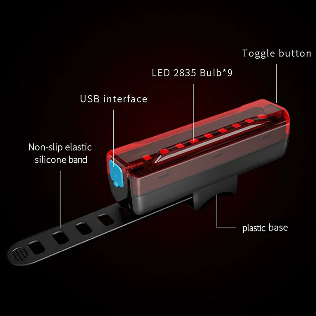 Unbranded Feu Arrière De Vélo Rechargeable, Casque De Vélo Lumière De Sécurité LED, Avec 5 Modes 4 Unbranded Feu Arrière De Vélo Rechargeable, Casque De Vélo Lumière De Sécurité LED, Avec 5 Modes – Image 4