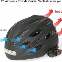 Nw 1776 Casque De Vélo Adulte Avec Phare Et Feu Arrière, Casque De Vélo Casque De Cyclisme Léger Pour Skateboard VTT Vélo De Route, Usb Rechargeable, Adjusta -Chargeur vélo électrique Basprix 768987606 max