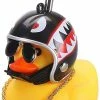 Nw 1776 Shxx 2 Packrubber Canard Jouet Ornements Jaune Canard Voiture Tableau De Bord Décorations Squeeze Canard Bicycle Horns Hélice Casque Xq-zxc09