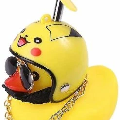 Nw 1776 Shxx 2 Packrubber Canard Jouet Ornements Jaune Canard Voiture Tableau De Bord Décorations Squeeze Canard Bicycle Cornes Hélice Casque Xq-zxc13