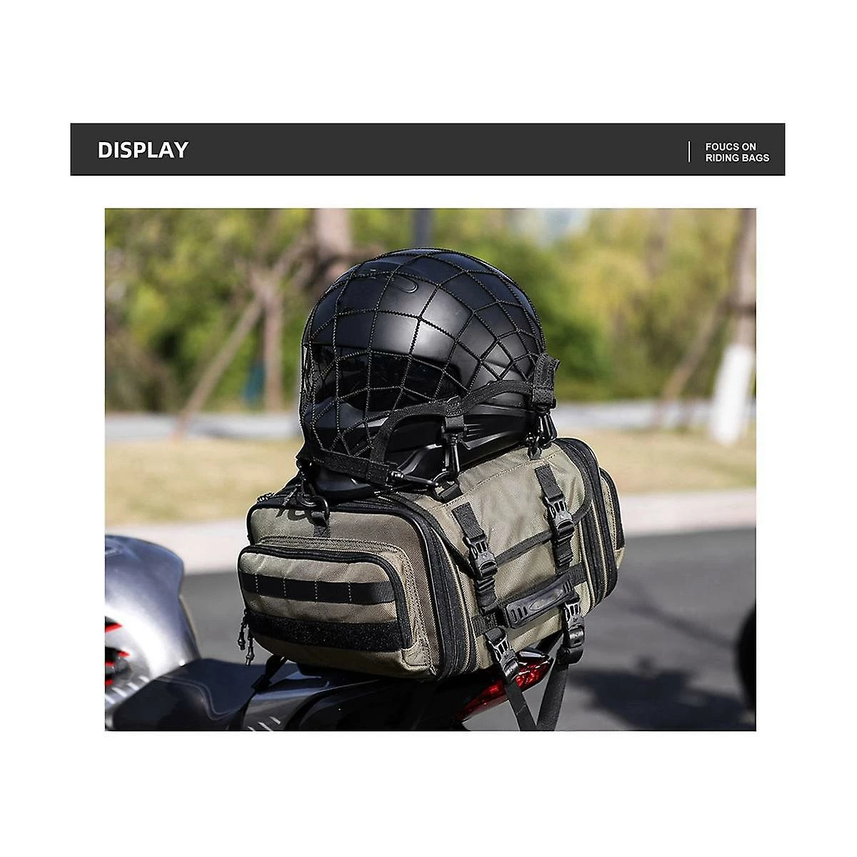 Unbranded Rhinowalk Support De Casque De Moto Net 8 Crochets En Métal Support De Filet De Bagage De Moto Mesh Storage Trun 2 Unbranded Rhinowalk Support De Casque De Moto Net 8 Crochets En Métal Support De Filet De Bagage De Moto Mesh Storage Trun – Image 2