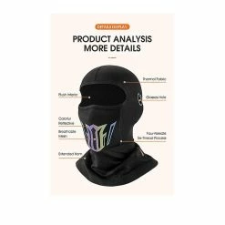 Unbranded Warm Face Bike Mask Anti-dust Imperméable à L’eau Coupe-vent Complet Couverture Faciale Chapeau Cou Casque Masque Balaclavas -Chargeur vélo électrique Basprix 790819124 max