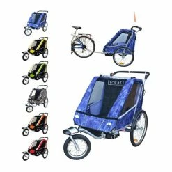 PAPILIOSHOP LEON Remorque Poussette Avec Amortisseur Pour Le Transport De 1 Ou 2 Enfant à Vélo Roue Avant Pivotante Bébé Je - Avis / Test